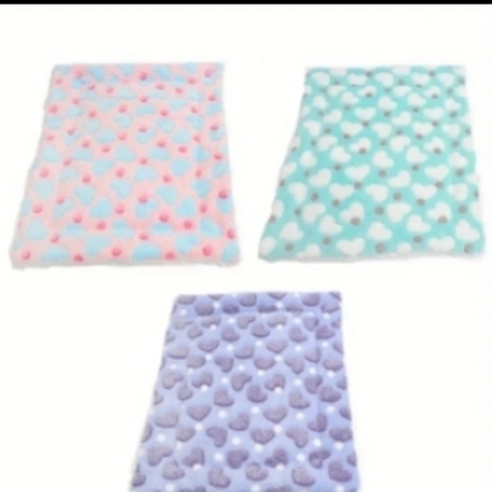 20x15.5" Heart Padded Pet Blanket